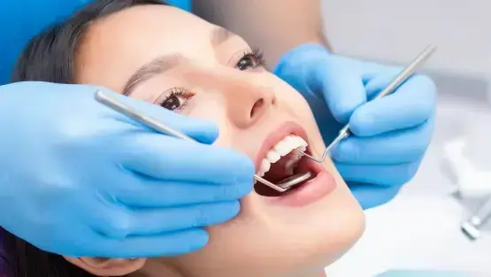 Patient receiving inlay or onlay dental treatment from dentist in Las Vegas.